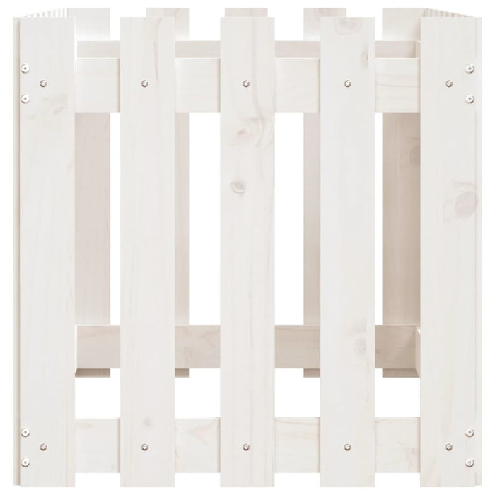 Pat înălțat grădină design gard alb 100x50x50cm lemn pin tratat - WALTI WALTI