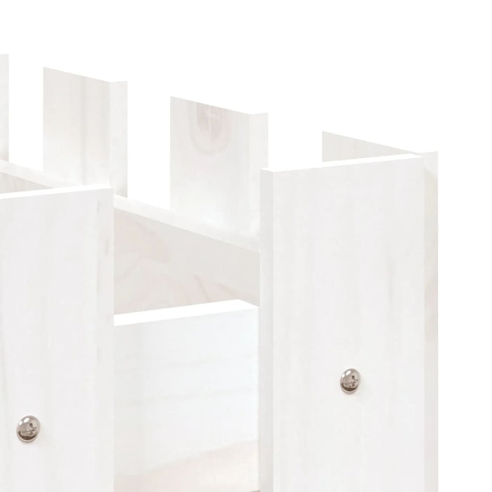 Pat înălțat grădină design gard alb 100x50x50cm lemn pin tratat - WALTI WALTI