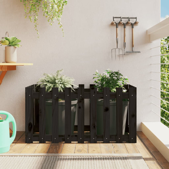 Pat înălțat grădină design gard 100x50x50 cm lemn de pin tratat - WALTI WALTI