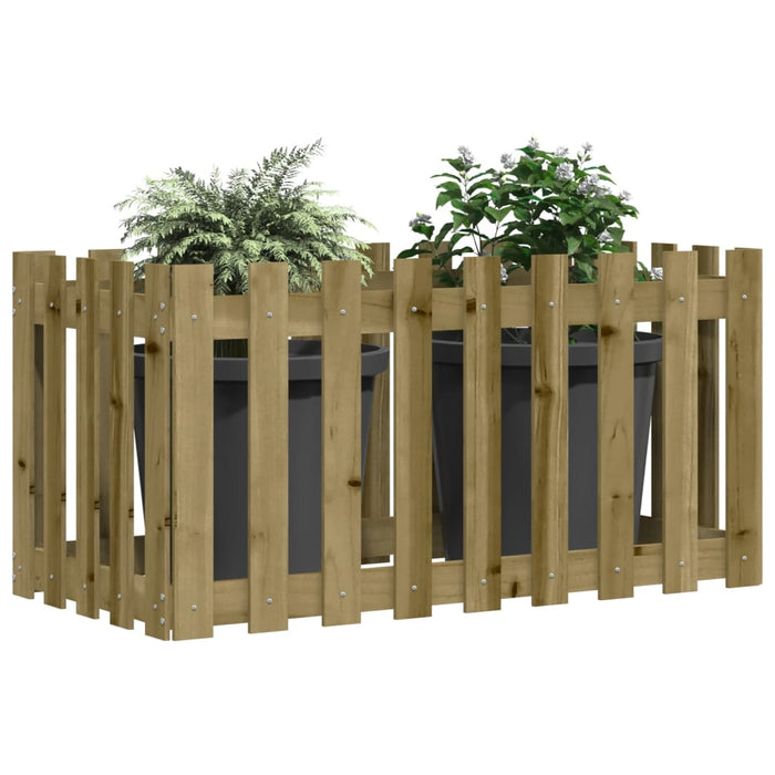 Pat înălțat grădină design gard 100x50x50 cm lemn impregnat pin - WALTI WALTI