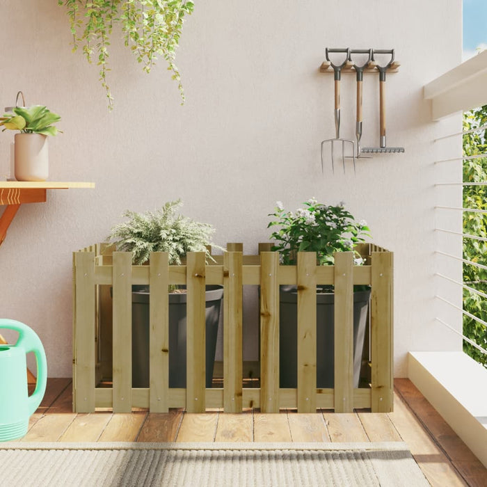 Pat înălțat grădină design gard 100x50x50 cm lemn impregnat pin - WALTI WALTI