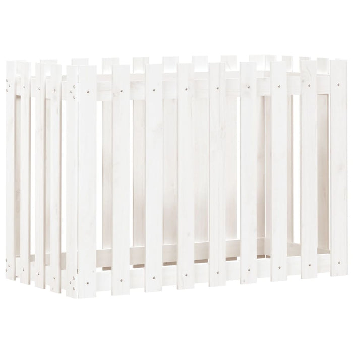 Pat înălțat grădină design gard alb 100x50x70cm lemn pin tratat - WALTI WALTI