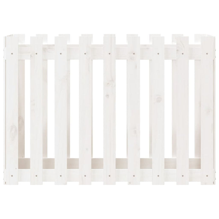 Pat înălțat grădină design gard alb 100x50x70cm lemn pin tratat - WALTI WALTI