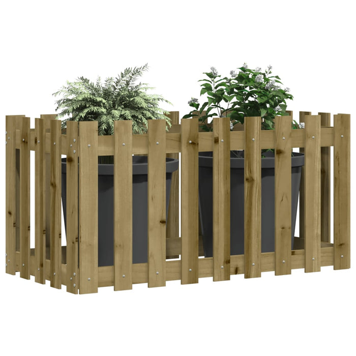 Pat înălțat grădină design gard 100x50x70 cm lemn impregnat pin - WALTI WALTI