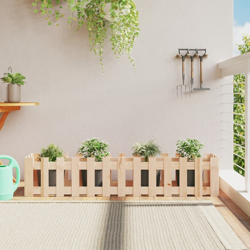 Pat înălțat grădină design gard 150x30x30 cm lemn de pin tratat - WALTI WALTI