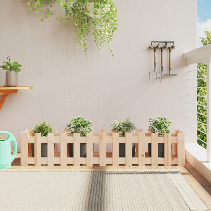 Pat înălțat grădină design gard 150x30x30 cm lemn de pin tratat - WALTI WALTI