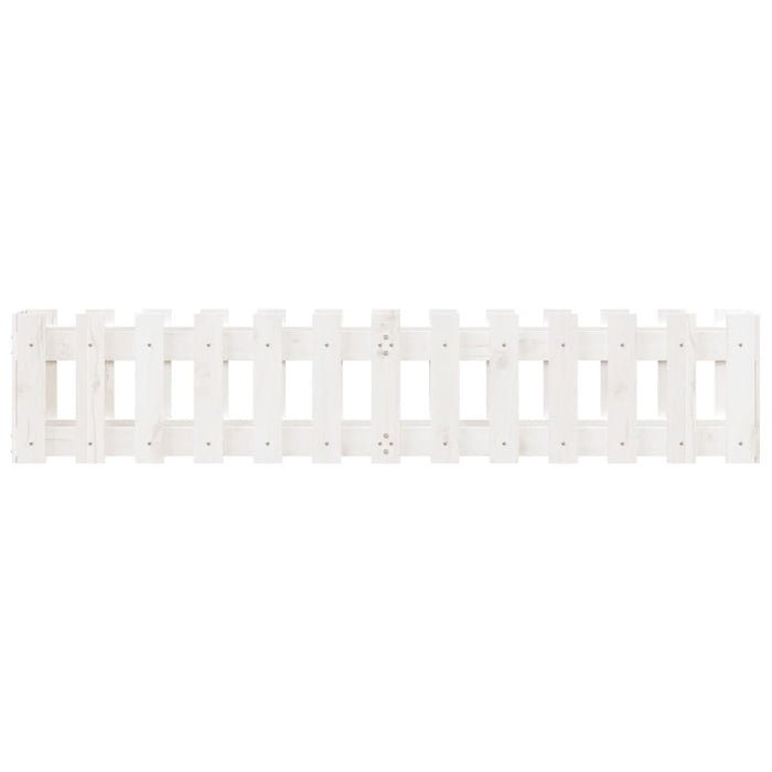Pat înălțat grădină design gard alb 150x30x30cm lemn pin tratat - WALTI WALTI