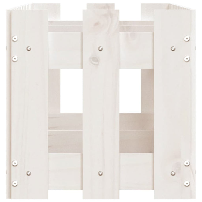 Pat înălțat grădină design gard alb 150x30x30cm lemn pin tratat - WALTI WALTI