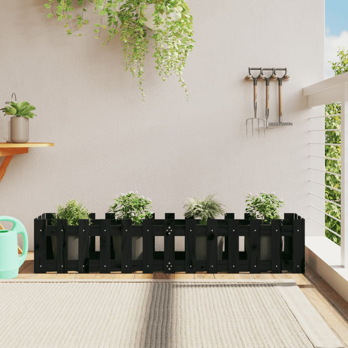 Pat înălțat grădină design gard 150x30x30 cm lemn de pin tratat - WALTI WALTI