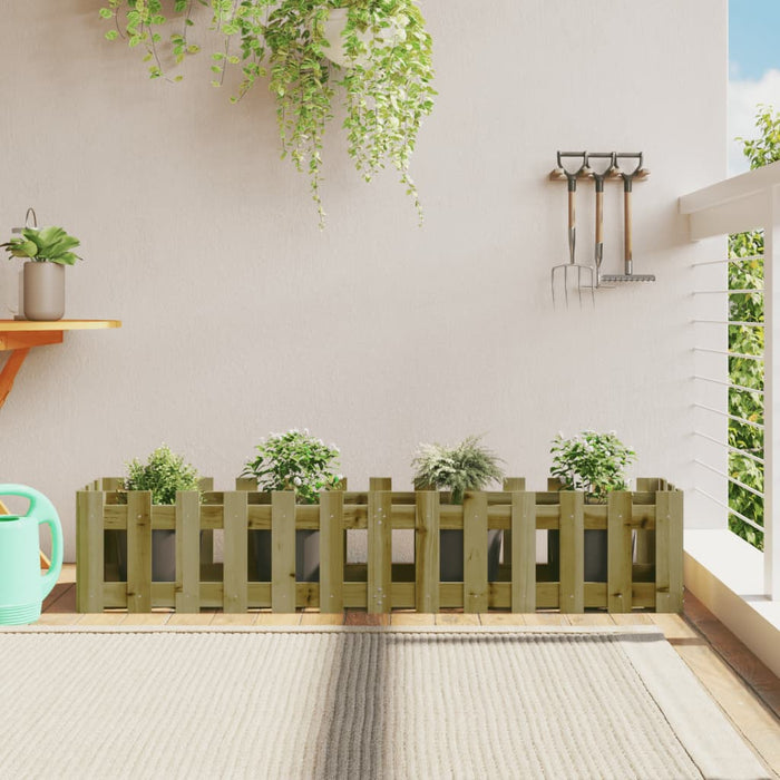 Pat înălțat grădină design gard 150x30x30 cm lemn impregnat pin - WALTI WALTI