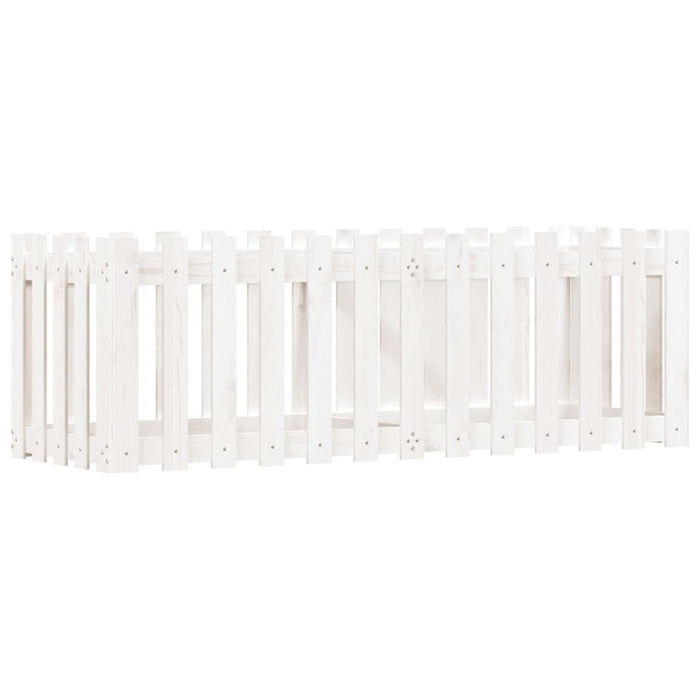 Pat înălțat grădină design gard alb 150x50x50cm lemn pin tratat - WALTI WALTI