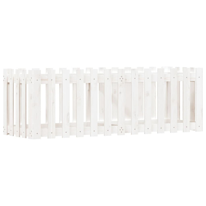 Pat înălțat grădină design gard alb 150x50x50cm lemn pin tratat - WALTI WALTI