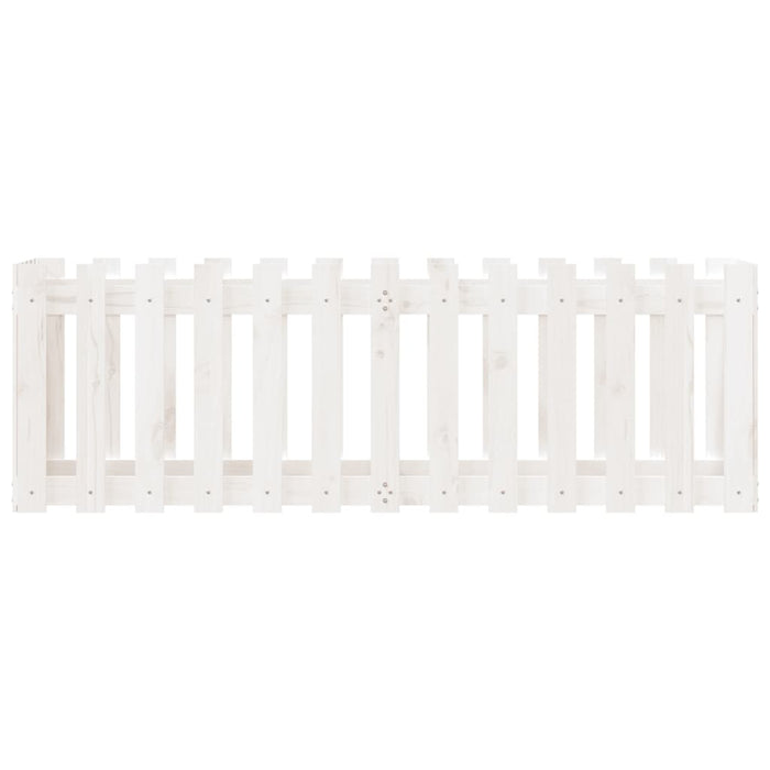 Pat înălțat grădină design gard alb 150x50x50cm lemn pin tratat - WALTI WALTI