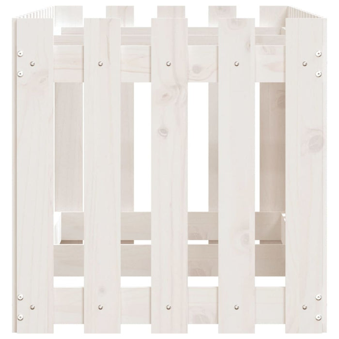Pat înălțat grădină design gard alb 150x50x50cm lemn pin tratat - WALTI WALTI