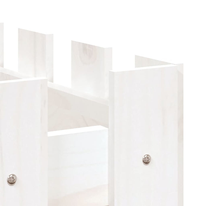 Pat înălțat grădină design gard alb 150x50x50cm lemn pin tratat - WALTI WALTI
