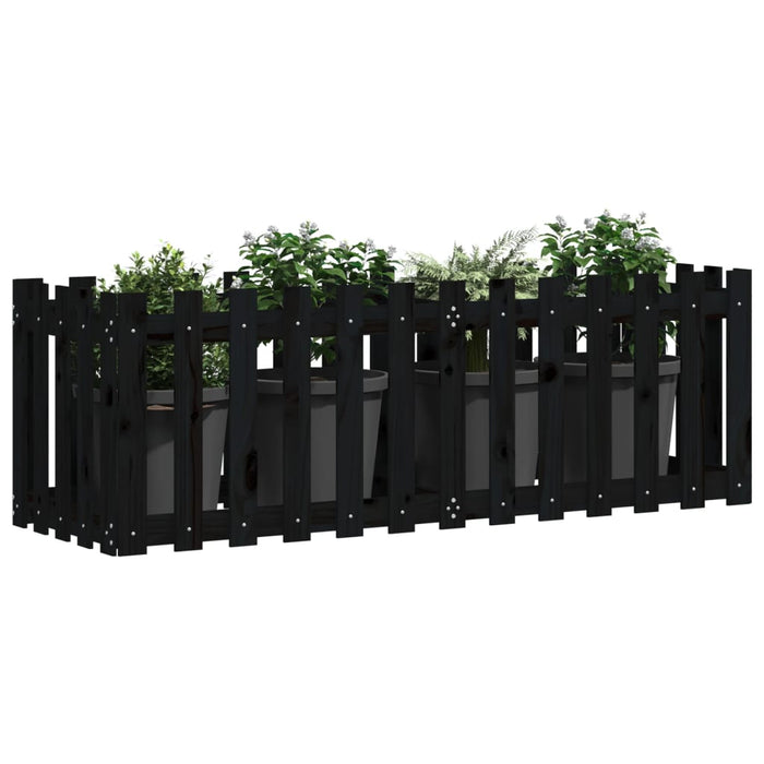 Pat înălțat grădină design gard 150x50x50 cm lemn de pin tratat - WALTI WALTI