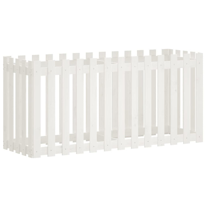 Pat înălțat grădină design gard alb 150x50x70cm lemn pin tratat - WALTI WALTI