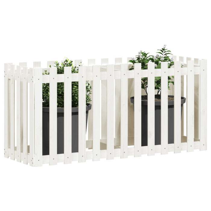 Pat înălțat grădină design gard alb 150x50x70cm lemn pin tratat - WALTI WALTI
