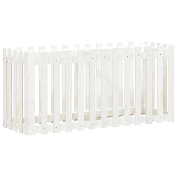 Pat înălțat grădină design gard alb 150x50x70cm lemn pin tratat - WALTI WALTI