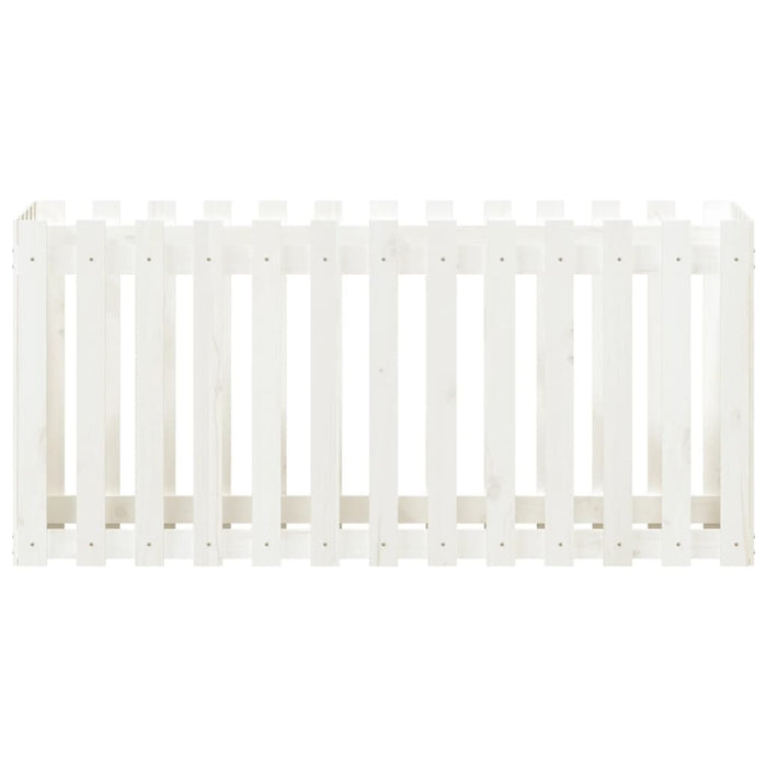 Pat înălțat grădină design gard alb 150x50x70cm lemn pin tratat - WALTI WALTI