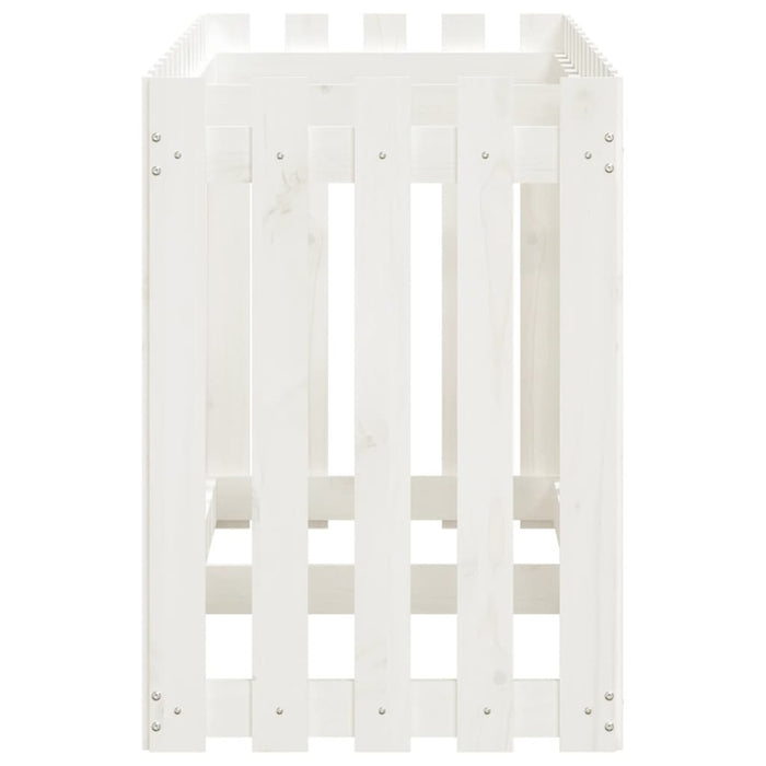 Pat înălțat grădină design gard alb 150x50x70cm lemn pin tratat - WALTI WALTI