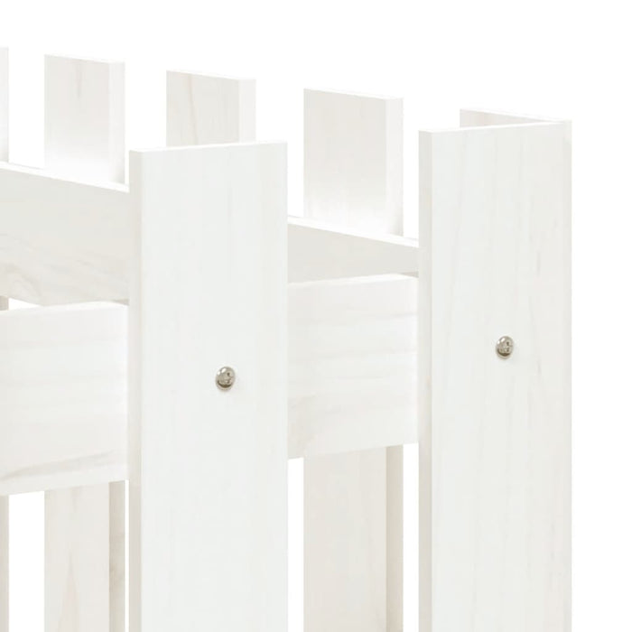 Pat înălțat grădină design gard alb 150x50x70cm lemn pin tratat - WALTI WALTI