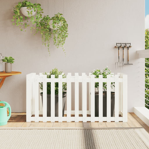 Pat înălțat grădină design gard alb 150x50x70cm lemn pin tratat - WALTI WALTI