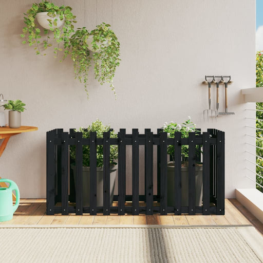 Pat înălțat grădină design gard 150x50x70 cm lemn de pin tratat - WALTI WALTI