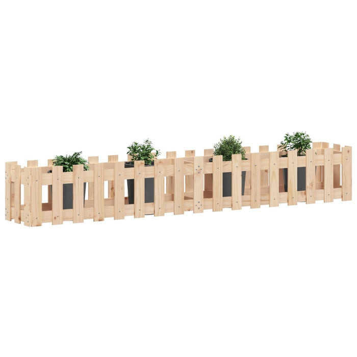 Pat înălțat grădină design gard 200x30x30 cm lemn de pin tratat - WALTI WALTI
