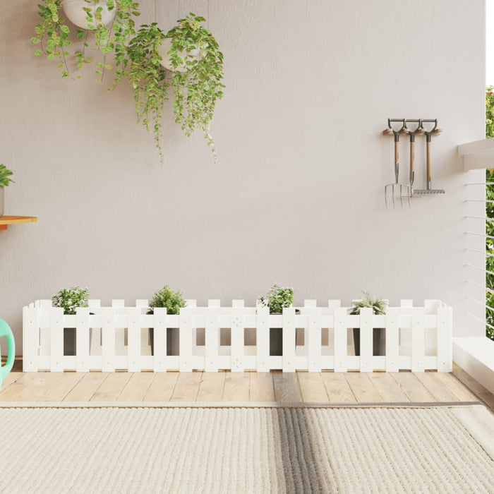 Pat înălțat grădină design gard 200x30x30 cm lemn impregnat pin WALTI