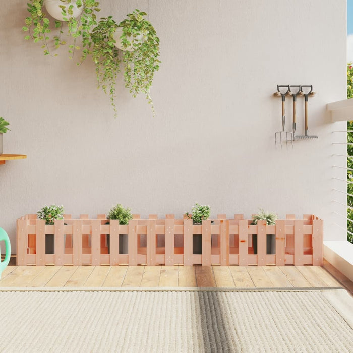 Pat înălțat grădină cu design gard 200x30x30 cm lemn douglas - WALTI WALTI