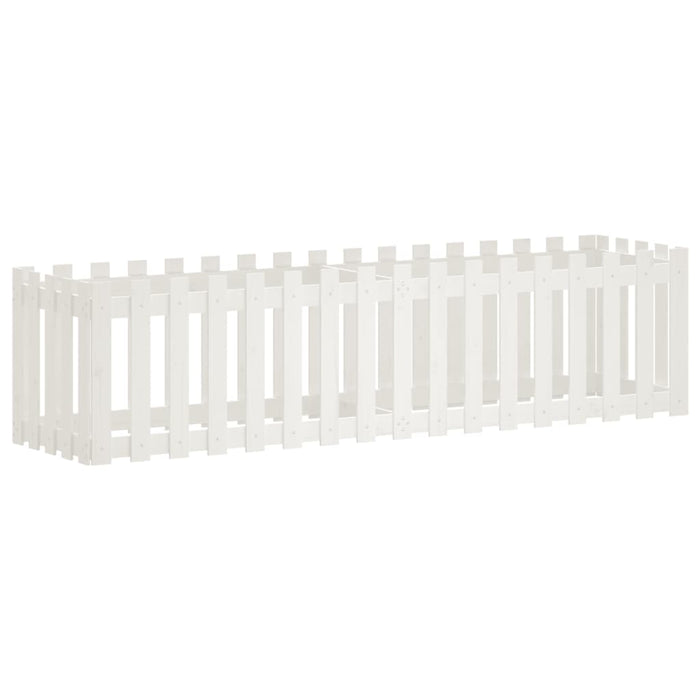 Pat înălțat grădină design gard alb 200x50x50cm lemn pin tratat - WALTI WALTI
