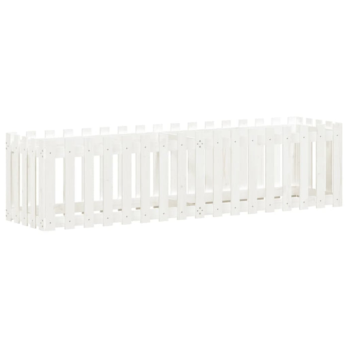 Pat înălțat grădină design gard alb 200x50x50cm lemn pin tratat - WALTI WALTI