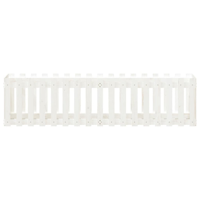 Pat înălțat grădină design gard alb 200x50x50cm lemn pin tratat - WALTI WALTI
