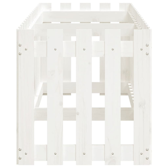 Pat înălțat grădină design gard alb 200x50x50cm lemn pin tratat - WALTI WALTI