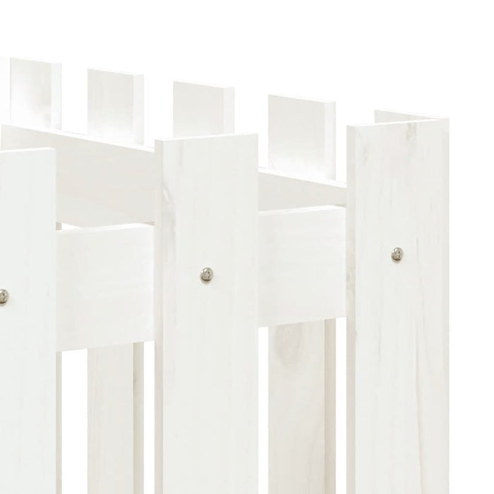 Pat înălțat grădină design gard alb 200x50x50cm lemn pin tratat - WALTI WALTI