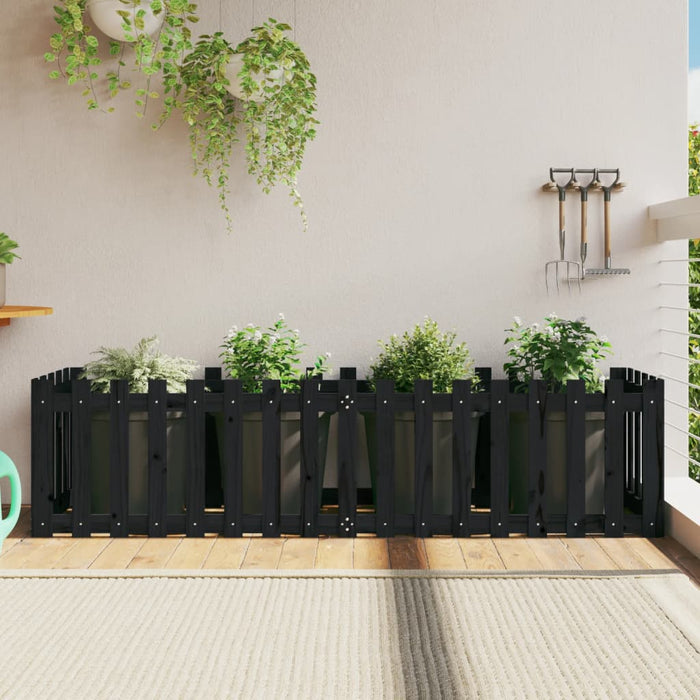 Pat înălțat grădină design gard 200x50x50 cm lemn impregnat pin - WALTI WALTI