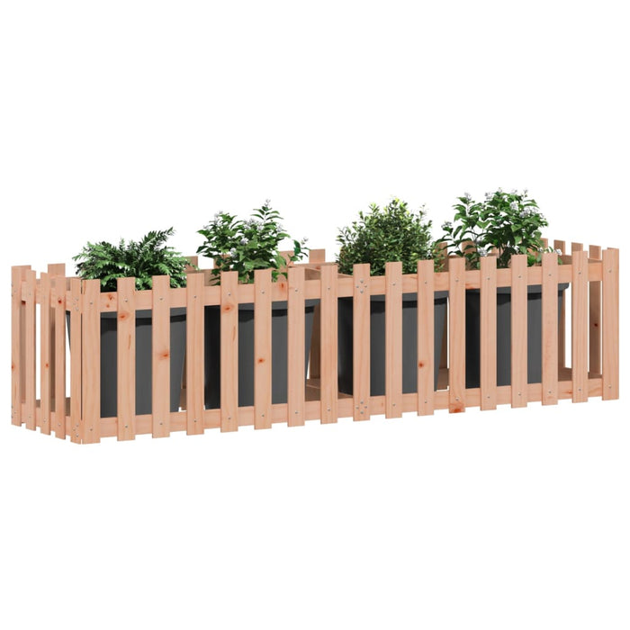 Pat înălțat grădină cu design gard 200x50x50 cm lemn douglas - WALTI WALTI