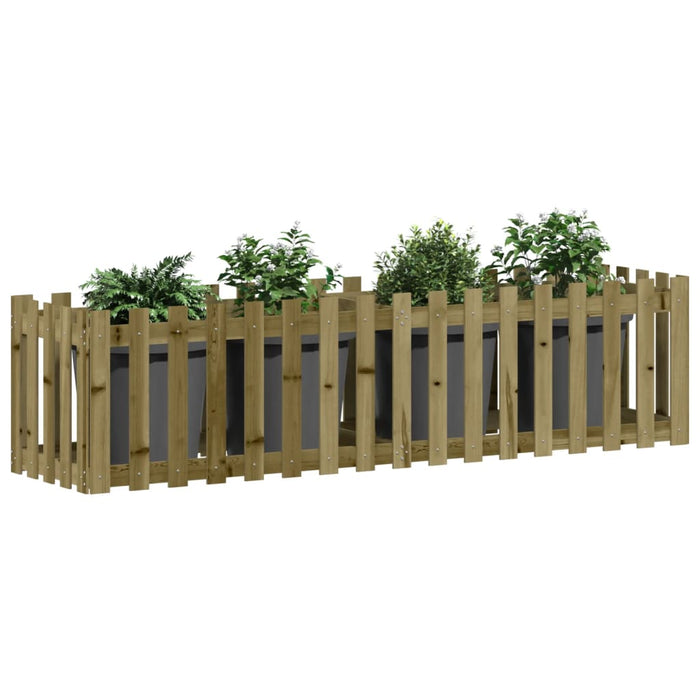 Pat înălțat grădină design gard 200x50x50 cm lemn impregnat pin - WALTI WALTI