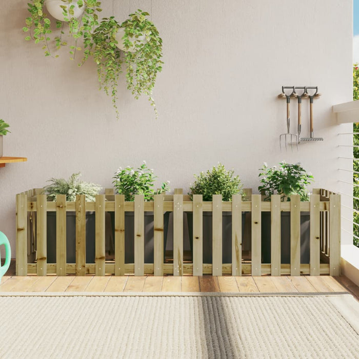 Pat înălțat grădină design gard 200x50x50 cm lemn impregnat pin - WALTI WALTI
