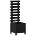 Jardinieră grădină cu raft negru 39x39,5x114 cm, lemn masiv pin - WALTI WALTI