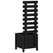 Jardinieră grădină cu raft negru 39x39,5x114 cm, lemn masiv pin - WALTI WALTI