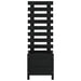 Jardinieră grădină cu raft negru 39x39,5x114 cm, lemn masiv pin - WALTI WALTI