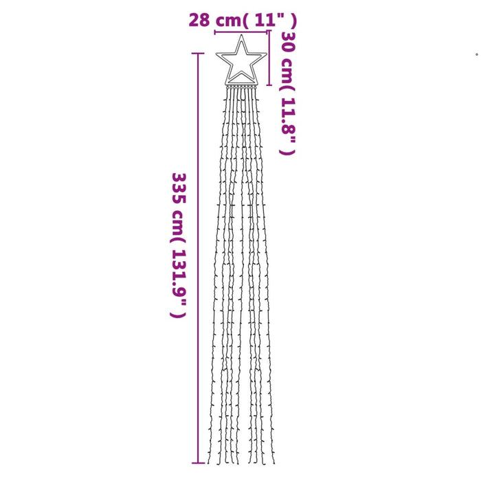 Lumină pentru brad de Crăciun 320 LED-uri albastru 375 cm - WALTI WALTI