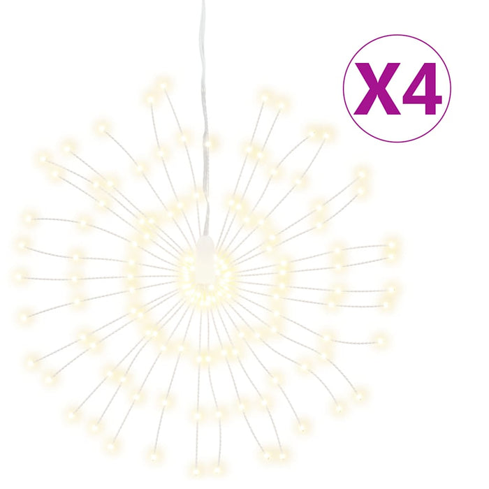 Lumini stelare de Crăciun 140 LED-uri, 4 buc., alb cald, 17 cm - WALTI WALTI