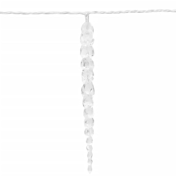 Lumină de Crăciun tip țurțuri, 100 LED-uri, alb cald, 10 m, acrilică, PVC WALTI