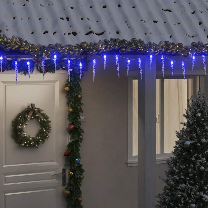 Luminițe de Crăciun țurțuri 200 LED-uri albastru 20 m PVC acril - WALTI WALTI