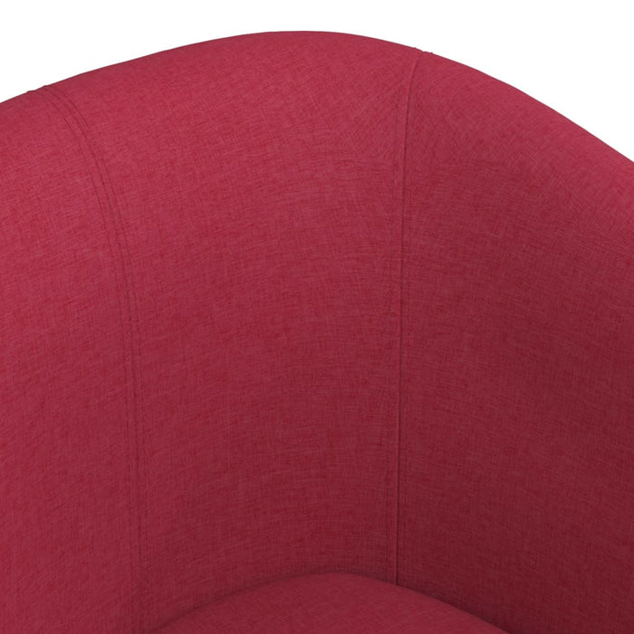 Fotoliu tip cuvă cu taburet, roșu vin, material textil - WALTI WALTI