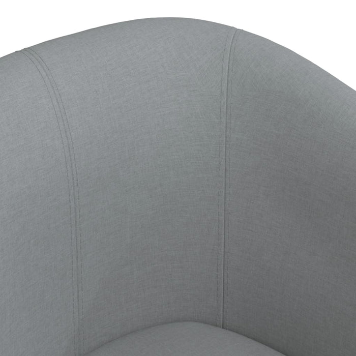 Fotoliu tip cuvă cu taburet, gri deschis, material textil - WALTI WALTI