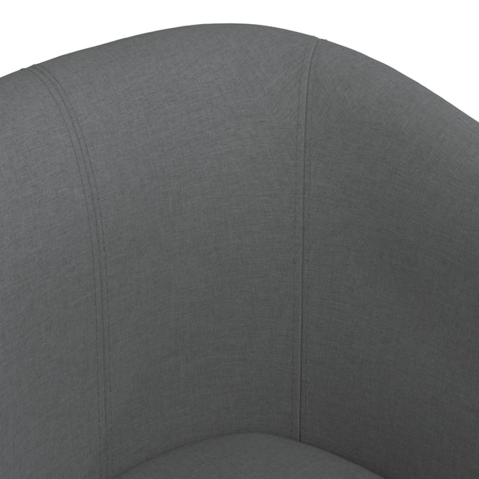 Fotoliu tip cuvă cu taburet, gri închis, material textil - WALTI WALTI